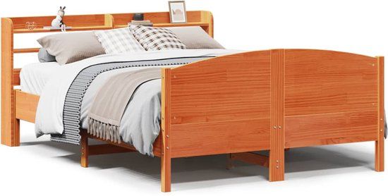 vidaXL Bedframe Massief Grenenhout Wasbruin 120x200 cm