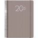 Dohe Agenda 2025, Portugees, één dag per pagina DIN A5 (14 x 20 cm), 12 maanden januari tot december, ringsluiting, jaarplanner, kantoorbenodigdheden, Porto bruin
