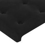 VidaXL Hoofdbord LED Zwart 80x5x78/88 cm Polyester Hout