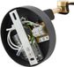 Lucande Wandlamp - Metaal, textiel - E27 - zwart, goud, wit