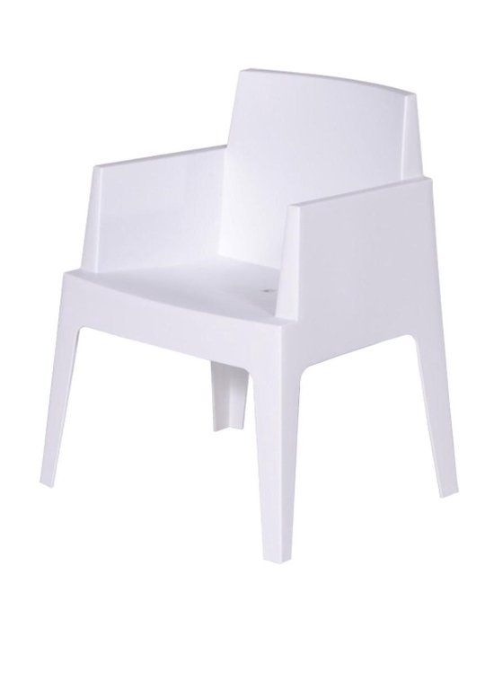 Garden Impressions Box Tuinstoel - Wit - Kunststof - Wit