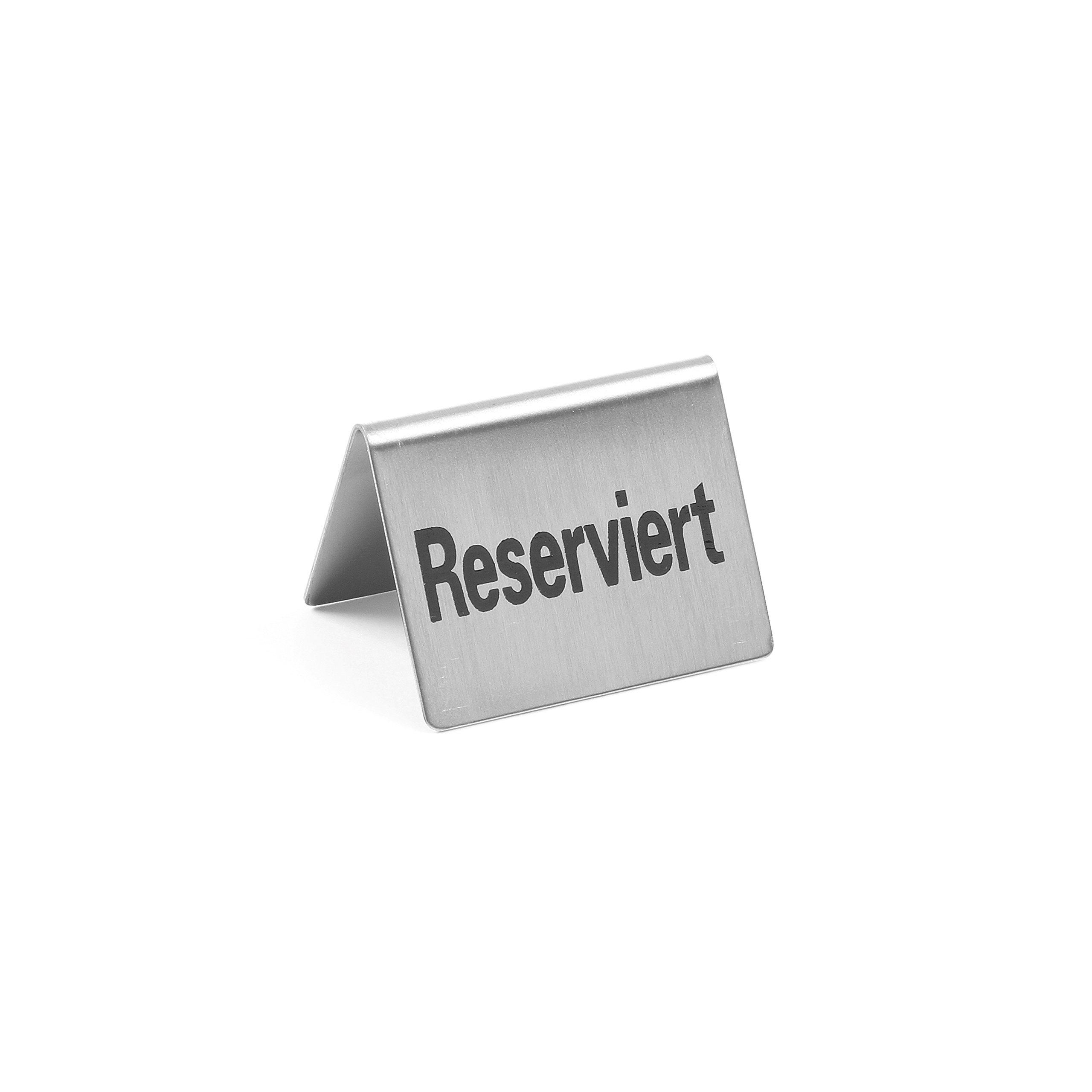 Hendi Tafelstandaard rvs Reserviert - 52x40mm set 4