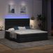 Maison Exclusive - Cadre de lit ottoman avec matelas, noir, 160x200 cm, textile