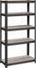 Hoppa! Magazijnstelling - Opbergrek, stellingkast, werkplaatskast, 50x100x200 cm (BxDxH) belastbaar tot 600 kg 5 verstelbare legplanken, metalen legplank, legplank zonder bouten, zwaar rek, kelderrek voor zwaar gebruik - grijs zwart