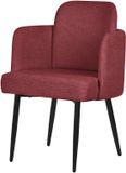 ML-Design Eetkamerstoel Rood Stof Metalen Poten 120 kg