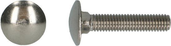 PGB-FASTENERS Houtbout A2 DIN 603 M8x60 - 100 stuks