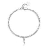 Brosway Chakra geluksbrenger dames armband zilver van roestvrij staal 316L met symbool hanger en kristallen - dames armsieraden, symbool sieraden, BHKB206