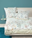 Mako Satin Ensemble de literie Milano 135x200 cm + 80x80 cm Bleu