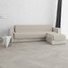 Italian Bed Linen Gewatteerde bankovertrek met schiereiland Trendy, omkeerbaar, 290 cm, crèmekleurig
