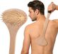 oCreon Extra grote rugkrabber houten 43,7 cm lang gebogen handvat body scratcher borstel grotere huid krabben massager voor mannen vrouwen volwassenen