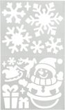 Decoris Raamsjabloon Sneeuwpop Wit 47,5 x 24,5 cm