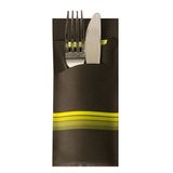 PAPSTAR 520 Bestekzakjes 20 cm x 8.5 cm Zwart/Limoengroen