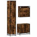 VidaXL Ensemble de meubles de salle de bain 3 pièces Chêne