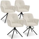 Tectake® Lenia Draaifauteuil - Set van 4