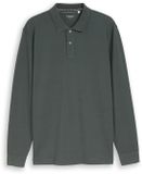 Tom Tailor - Piqué-poloshirt met lange mouwen - Maat XL - Darkest Olive
