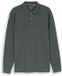 Tom Tailor - Piqué-poloshirt met lange mouwen - Maat XL - Darkest Olive