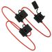 SeKi 3 stuks zekeringhouder 4mm² / AWG12 voor standaard auto-platte steekzekeringen, waterdicht, 30 cm lang, tot 32 V, voor auto, vrachtwagen, boot