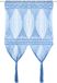 vidaXL Gordijn macramé 140x240 cm katoen blauw