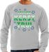 Bellatio Decorations Foute Kersttrui / sweater voor heren - lelijke kersttrui - grijs - kerstkleding XL