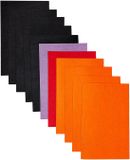Jtnohx Viltstof, Stijf knutselvilt, Gekleurd vilt voor knutselwerkjes, 17,78×28,7 cm 11 stuks vierkante viltvellen om te naaien (Halloweenkleuren)