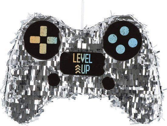 Folat Level Up Piñata Game Console - 31 x 45 x 10 cm - Zilver