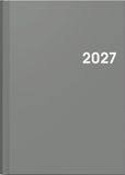 BRUNNEN 1079661637 Buchkalender Mod. 796 2027 A5, Kunststoff, grau