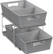 Simple Houseware 2-laags badkamer organizer lade uittrekbare schuiflade/opslag onder de gootsteen, grijs