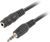 Lanberg CA-MJFJ-10CC-0030-BK jack naar 3,5 mm jack stereo audiokabel, 3 m zwart
