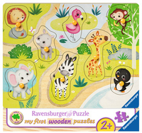 Ravensburger Houten Vormpuzzel Dieren - 8 Stukjes - 2+ Jaar