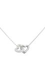 GUESS halsketting Beloved 16-18" Heart Links Necklace Rhodium zilverkleurig
