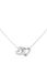 GUESS halsketting Beloved 16-18" Heart Links Necklace Rhodium zilverkleurig