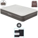 Bestway luchtbed - 2-Persoons - 152 x 203 x 36 cm - Bruin - Inclusief pomp en Hoeslaken