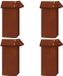 vidaXL Slakkenhekje - 4 stuks - 13,5 x 13,5 x 25 cm - Weervast Staal - Bruin