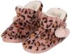 Apollo Pantoffels/sloffen luipaard print - dames - roze - maat 37-38 - dieren sloffen - hoog