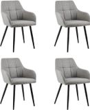 Kick Collection Set van 4 eetkamerstoelen Nova - grijs