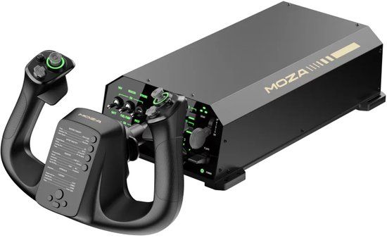 Moza Racing MOZA MFY Yoke + AY210 Force Feedback Yoke Base – Complete Flight Simulator Set voor PC – 9Nm FFB – Microsoft Flight Simulator & X-Plane