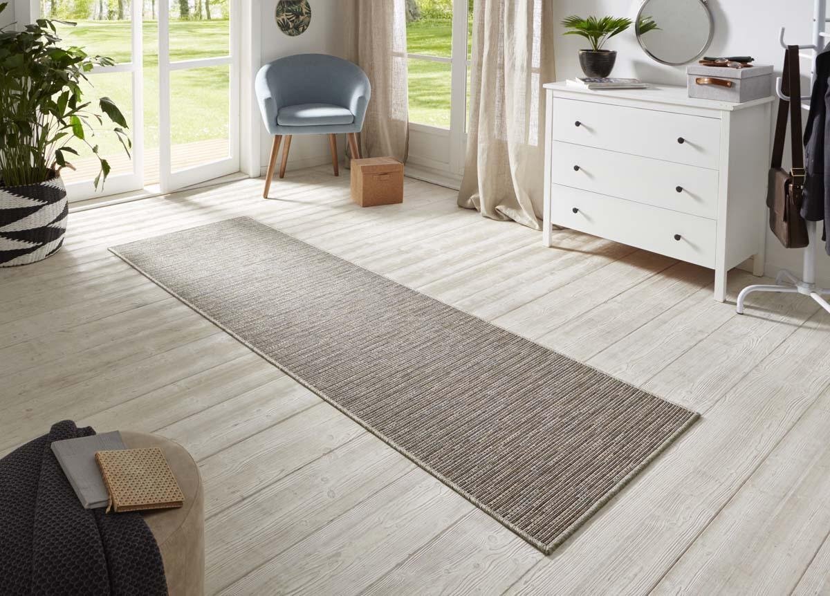 BT Carpet Loper binnen & buiten sisal-look Nature - crème/multi 80x500 cm