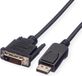 VALUE DisplayPort Kabel DP Male - DVI (24+1) Male, LSOH, zwart, 5 m