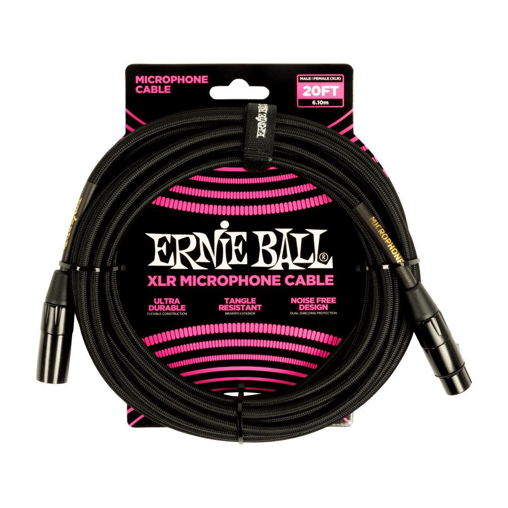 Ernie Ball P06392 audio kabel 6,1 m XLR Zwart