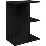 Table de chevet chêne noir 46,5x29x61 cm bois d'ingénierie