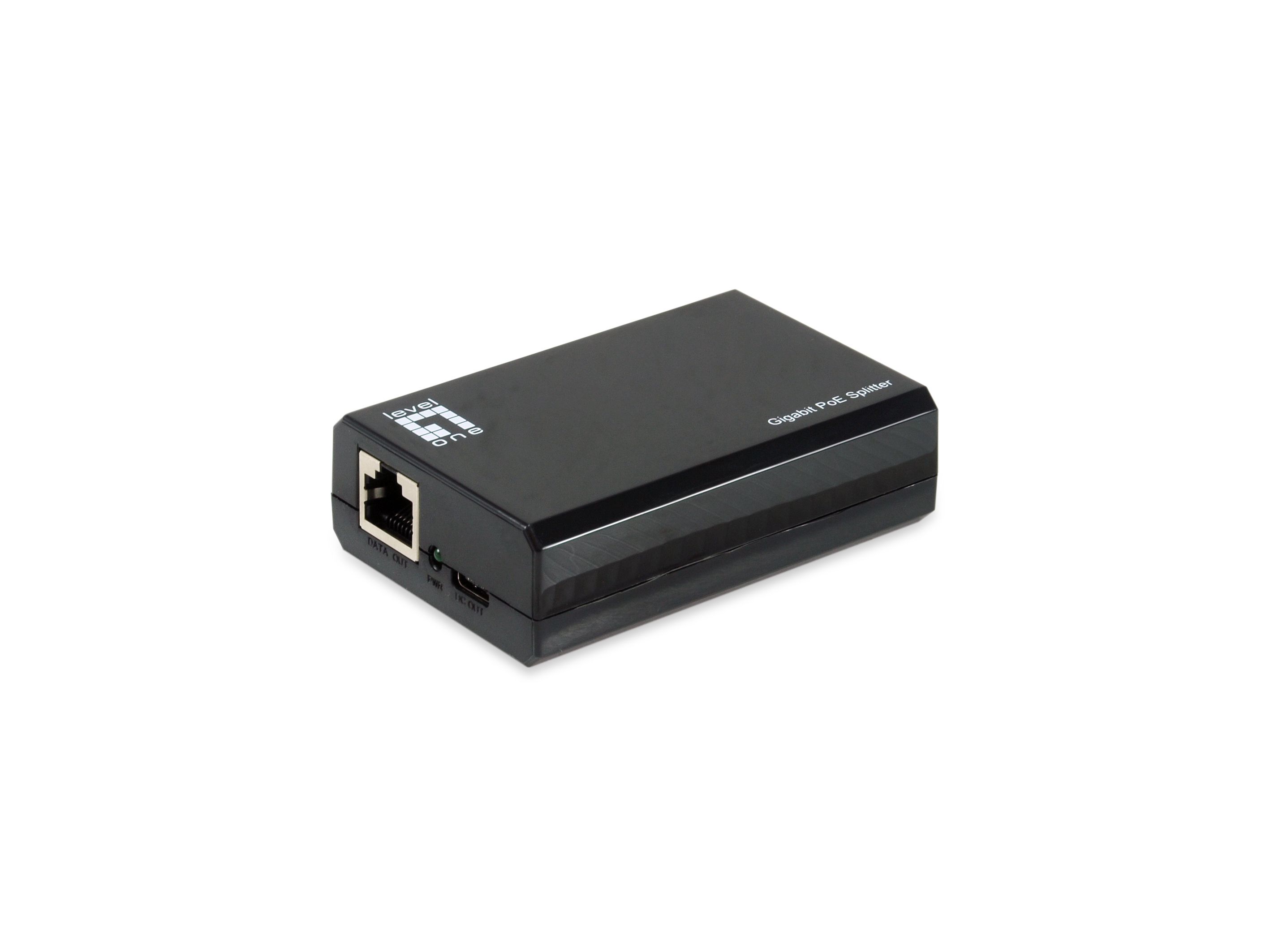 LevelOne POS-5001 netwerk splitter Power over Ethernet (PoE) Zwart
