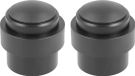 AMIG Deurstopper/deurbuffer - 2x - D30mm - inclusief schroeven - mat zwart