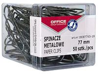 OFFICE PRODUCTS paperclips metalen briefklemmen zilver in de 10 doos, 10 x 50 stuks, 77 mm, paperclips