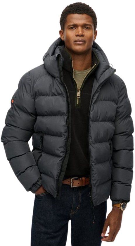 Superdry Hooded Sports Puffer Casual Winterjas Heren Bruin 3XL