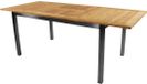 Lesliliving Table de jardin Marmaris Extensible Bois Naturel 6 Personnes Rectangulaire