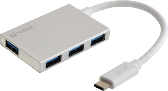 Sandberg USB-C naar 4x USB 3.0 Hub - Wit