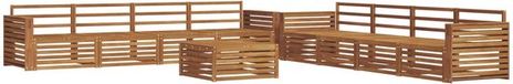 vidaXL - Salon d'angle - 8 places assises - Naturel - Bois d'acacia massif