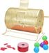 VEVOR Loterijtrommel, geschikt voor 10000 tickets of 300 pingpongballen, metalen loterij draaiende tekening met houten draaikoppeling, 14,8 x Ø21,66 cm messing vergulde loterij ticket draaiende kooi