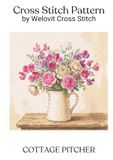 COTTAGE PITCHER Cross Stitch Pattern
