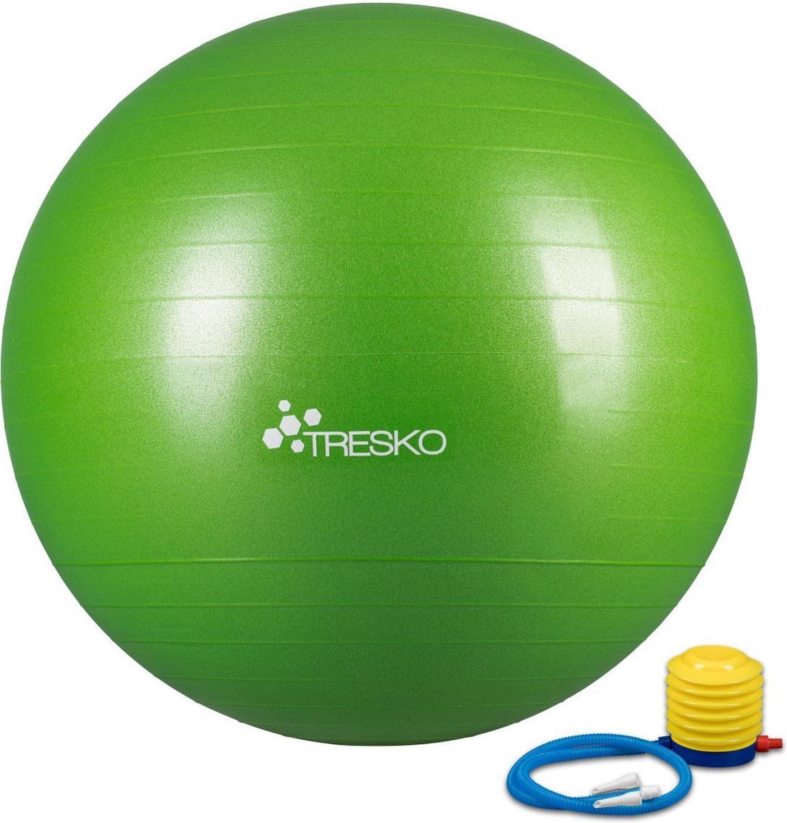 Tresko Fitnessbal met pomp - diameter 75 cm - Groen